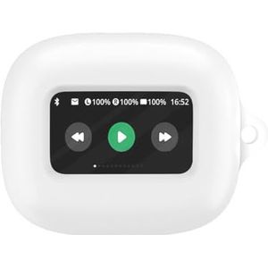 Oordopjes Siliconen Case voor JBL Live Flex 3 Hoofdtelefoon Beschermhoes Valbestendige en stofdichte Oortelefoon Bescherming Sleeve (Wit)