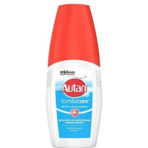 Autan Family Care Spray, muggenspray, tot 4 uur onmiddellijke bescherming, bevat hydraterende werkzame stoffen voor de huid, 1 spray, 100 ml
