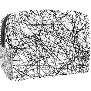 Waterdichte cosmetische tassen, Rode abstracte geometrische patroon reizen cosmetische tassen, multifunctionele draagbare make-up tassen, reizen cosmetische tas organizer voor vrouwen