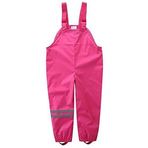 umkaumka Regenbroek voor meisjes en jongens, modderbroek, regentuinbroek gevoerd met reflectoren Roze 116