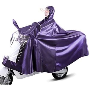 Fietsregenjas Poncho ，Waterdichte Poncho，Raincoat, Poncho Waterdichte regenponcho Buitenfiets Ebike Motor Scooter Fietsjack Regenjas Cape Regenhoes (Color : Purple, Size : Double 4XL)