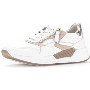 Gabor Low-Top sneakers voor dames, lage schoenen voor dames, Wit Oasi 52, 40 EU