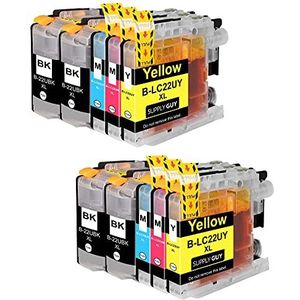Supply Guy 10 Inktpatronen compatibel met Brother LC-22U voor DCP-J785DW MFC-J985DW