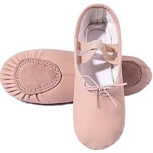 Balletpantoffels voor vrouwen, balletpantoffels voor vrouwen, Danseuse PU-leder, professionele dansers voor meisjes, kinderen, zachte zool, kinderen, peuter, dansschoenen, balletpumps, Vetersluiting