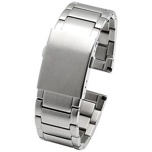 EDVENA Roestvrijstalen Horlogeband Compatibel Met Diesel DZ4316 DZ7395 7305 4209 4215 Heren Metaal Massief Pols Horlogeband Armband 24mm 26mm 28mm 30mm (Color : A Silver, Size : 30mm)