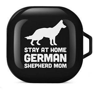 Stay At Home Duitse herder moeder oordopjes hoesje compatibel met Samsung hard shell beschermhoes zwart stijl