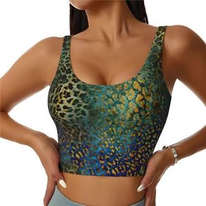 Dierlijke Print Casual Wear Vrouwen Sport Vest Yoga Vest Workout Vest Voor Vrouwen Lichtgewicht Trendy, Zwart, S