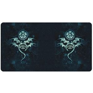 Boze Oog Print Bureau Pad Protector Muismatten Kantoor Tafel Mat Grote Muismat Antislip Laptop Pad