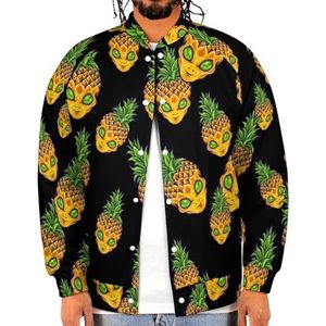 Alien Ananas Grappige Mannen Baseball Jacket Gedrukt Jas Zachte Sweatshirt Voor Lente Herfst