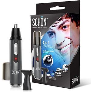 Oplaadbare neushaartrimmer, premium kwaliteit, roestvrij staal, onbreekbaar.