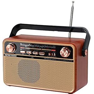 Draagbare Bluetooth FM AM SW Stereoradio - Ondersteuning USB-schijf - Ingebouwde Luidspreker