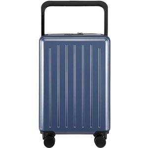 Trolleykoffer Reiskoffer Lichtgewicht Koffer Beveiliging Combinatieslot Kofferbagage Koffer Ingecheckte Bagage Lichtgewicht Koffer (Color : Blue, Size : 24 in)