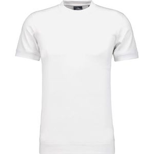 Ragman - T-shirt - Wit - Katoen - Ronde Halslijn - Geribde Tailleband