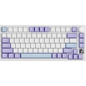 QPSJXN Mechanisch gamingtoetsenbord met Bluetooth 5.1 draadloze opties en C-bekabeld, personaliseerbaar met een hot-swap-afdichting met AK820 en AK820 Pro (AK820PRO Purple2)