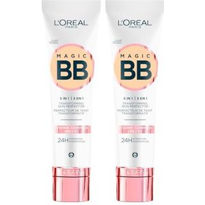 L'Oréal Paris C'est Magic BB Cream 5in1 High - - Lot Uniforme Lighting Underpower Lighting 24H FICO Beschermende extract SPF 20 Lichtstructuur en romige kleur 02 Licht - 2 Cosmetica