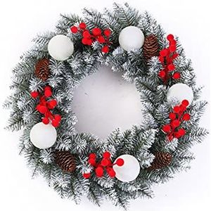 Verlichte kerstkrans Bruin - Kerstkransen en kersttakken