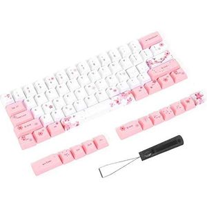 PBT Keycaps Set (alleen Keycaps), 73PCs PBT Pudding Keycaps Set Sublimation Keycaps voor mechanisch toetsenbord, PBT mechanisch toetsenbord Keycaps accessoire, pc-onderdelen met schattig patroon(#1)