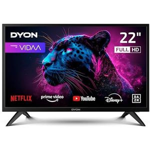 DYON Movie Smart 22 VX, 22 inch, Full HD, Smart TV, met Triple HD Tuner (DVB-C/-S2/-T2), App Store, Netflix, Prime Video, YouTube, DAZN, Disney+, model 2025