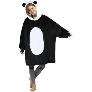 Catalonia Classy Oversized Sherpa hoodie deken, groot sweatshirt met capuchon voor vrouwen, zachte gezellige warme draagbare deken met capuchon en voorvak voor volwassenen, tienermeisjes en mannen,