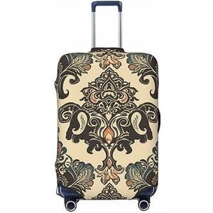 AdaNti Aziatische Olifanten Print Reizen Bagage Cover Elastische Wasbare Koffer Cover Bagage Protector Voor 18-32 Inch Bagage, Zwart, L