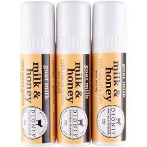 Dionis Geitenmelk Huidverzorging Melk & Honing Vakantie Lippenbalsem Gift Set - Bijenwas, Shea Butter & Kokosolie Lip Care Producten Gemaakt in de VS - Wreedheid Gratis Lip Moisturizer Voor Schrale