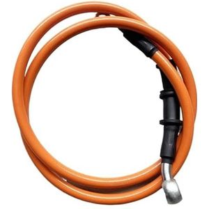 rembuis voor auto's Motorfietsremslang 40cm-80cm Universele remkabel 28° gevlochten staal hydraulische koppeling radiator(Orange 60cm)
