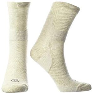 Doctor's Choice Plantaire fasciitis compressie crew sokken, pijnverlichting voor heren en dames voor achillespeesontsteking en boogondersteuning, 10-20 mmHg compressie (bruin, groot)