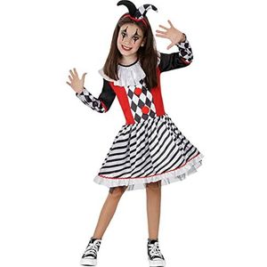 Funidelia | Harlekijn kostuum voor meisjes Clowns, Circus, Originele en Leuke - Kostuum voor kinderen Accessoire verkleedkleding en rekwisieten voor Halloween, carnaval & feesten - Maat 10-12 jaar