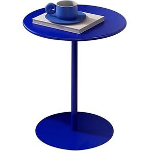 Blauwe salontafel bijzettafel, ronde bartafel bank zijsnacktafel eettafel cocktailtafel voor thuiskantoor accenttafel, bijzettafel voor kleine ruimtes (Size : 48x48x72cm)