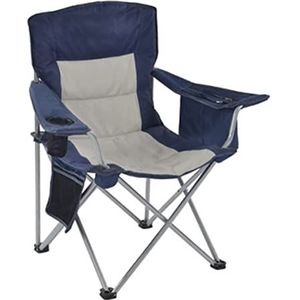 Outdoor Stoelen Campingstoel Klapstoel Opvouwbare Camping Stoel Draagbare Kamp Stoel Met Draagtas Zitvlak Katoen Verstelbare Armsteun Bekerhouder Klapstoelen Kampeerstoelen (Color : Blue)