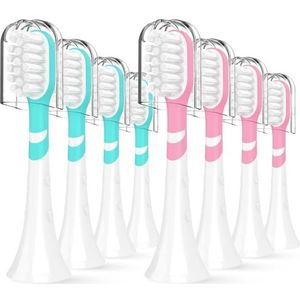 Tandenborstelkoppen voor kinderen, compatibel met elektrische Philips Sonicare-handgreep 6032/94 6321 6340 6042 6320 6330, vervangende hoofden compact voor kind 3-7 jaar oud, mini-opzetborstels met