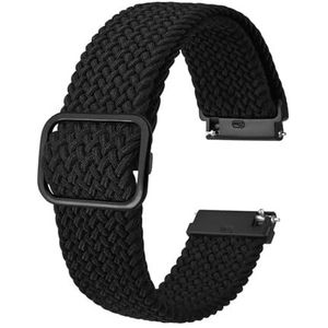 INEOUT Mannen Nylon Horlogebanden Verstelbare Gevlochten Loop Bandjes 18mm 19mm 20mm 22mm Horlogeband Quick Release Sport Horlogeband (Color : Black-B, Size : 18mm)
