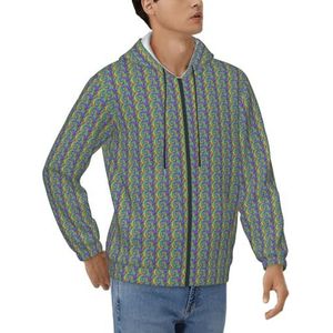 FBGHHTY Tie Dye Print Mannen Hoodie Pullover Sweatshirt Met Zakken Comfort Thuis Casual Werk Reizen Kleding, Zwart, S