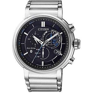 CITIZEN Heren chronograaf Solar horloge met roestvrij stalen armband BZ1001-86E, zwart, Armband