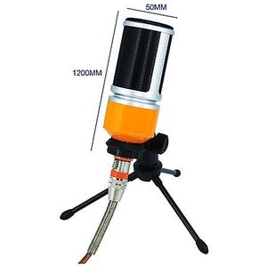 Geluidskaartkit, Microfoon Audio Interface Opname Geluidskaart Elektrische Gitaar Mixer Professionele Mix Console Studio Site(Only microphone)