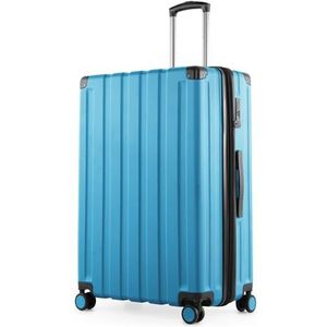 HAUPTSTADTKOFFER Q-Damm - Grote koffer met harde schaal, TSA, 4 wielen, ruimbagage met 6 cm volumevergroting, 78 cm, 133 liter, Cyaan blauw