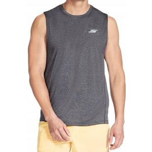 Skechers Heren Go Dri Charge Muscle Tank Zwart XL, Zwart/Houtskool, XL