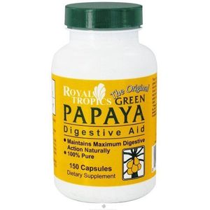 Royal Tropics Green Papaya Spijsverteringshulp, 150 capsules (Pack van 2)