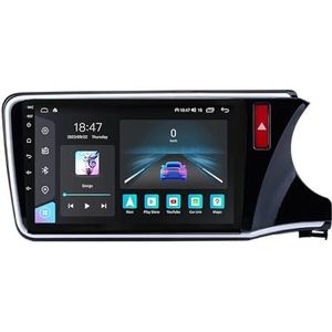 Android 14 GPS Navigation Stereo voor Honda City 2014-2017 9 Inch 2 Din Car Stereo Radio met CarPlay AHD Omgekeerd beeld Bedieningselementen op het stuur Bluetooth(B,A1 1G+32G)