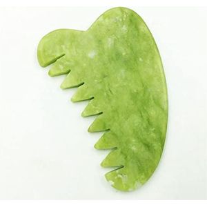 Gouache schraper natuursteen Gua Sha massage kam hoofd lichaam meridiaan schrapen reflexologie bloedcirculatie jade therapie gereedschap 1 stuk (kleur: 19)