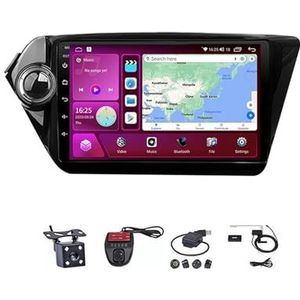 Android Double Din Car Stereo 9 Inch Touchscreen Autoradio Autotoebehoren Multimedia Stuurwielbediening met Navigatie Plug And Play Voor KIA RIO 3 2011-2016(M300S 4G+WIFI 3G+32G)