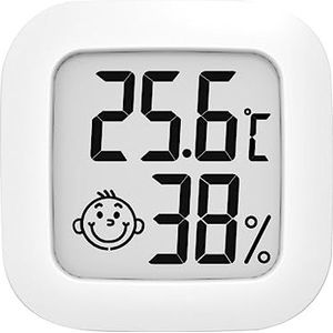 Mini Indoor Thermometer LCD Digitale Temperatuur Kamer Hygrometer Gauge Sensor Vochtigheid Meter Indoor Thermometer Temperatuur(WhiteB)