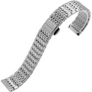 Horlogebanden Horlogebanden Roestvrij stalen horlogebanden 13 mm 18 mm Dunne metalen horlogeketting Vervanging Vrouwelijke riem Vervangingsriem Man vrouw (Color : Silver, Size : 13mm)