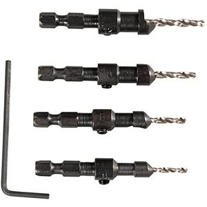 Makita D-73455 Verzinksel met boor, 4-delige set