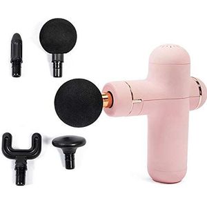 speed handheld spierstimulator, USB mini-fascia-pistool, spiermassager-black_8.4v, Deep Tissue Massager met koppen (roze 8.4v)