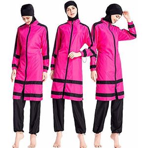 3 Stuks Moslim Badmode Vrouwen Lange Mouw Badpak Muslimah Zwemmen Burkini Tulband Broek Maillots De Bains Musulmans Maillot Femme  200000345