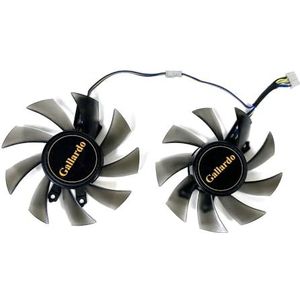 2 stuks koelventilator 75mm 4-pins T128015SU RTX2070 2060 SUPER voor Gallardo GPU-ventilator voor MANLI RTX 8G Gallardo-videoventilator
