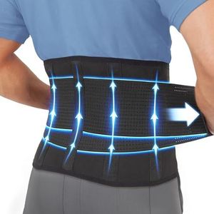 Rugsteun voor vrouwen, rugsteun voor heren, rugsteun voor dames, rugsteun voor mannen, rugsteun voor mannen, rugsteun voor werk, medische kwaliteit, zwart, XL