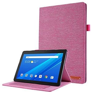 Tablethoezen Compatibel met Lenovo Tab M10 TB-X505F / TB-X605F (10,1"") hoes, opklapbare standaard hoes Beschermende stoffen bedrukte hoes met automatische waakslaap met kaartsleuven Tablet-pc-hoes(Pem