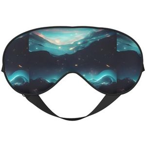 Sciencefiction sterren unisex elastisch verstelbaar gesp ontwerp verduisterende slaap oogmasker voor thuis reizen yoga kantoor dutje